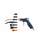 Pistola de soplado para aire 1/4, con 7 boquillas 15 bar