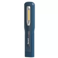 Lámpara LED de trabajo recargable, 200 lumens, hasta 20 hrs duración, base magnética, a prueba de agua y polvo, con gancho, inc. cable y cargador USB 200