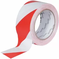 Cinta delimitadora 3M 767i para marcaje de área de PVC de 33m x 5cm Blanco-Rojo
