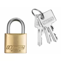 Candado con arco de acero templado, incluye 3 llaves