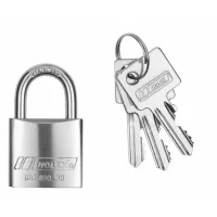 Candado con arco de acero templado, incluye 3 llaves