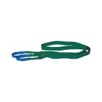 Eslinga plana ojo a ojo, cinta en anillo, verde, soporta 2,000 kg