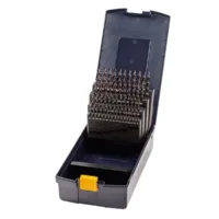 Juego de brocas helicoidales HSS n.º 114580 con caja, revestimiento TiAlN
