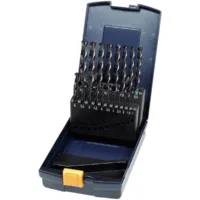 Juego de brocas helicoidales HSS n.° 114610 con caja, revestimiento TiAlN