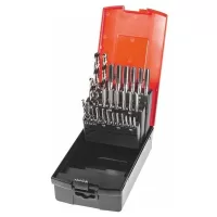 Juego de machuelos de 3 pasos M3-12 incluye brocas HSS Clever Drill y estuche rígido