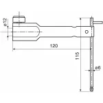 Palpador de medición para profundidades, incluido soporte 120 mm