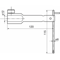 Palpador de medición para profundidades, incluido soporte 120 mm