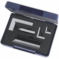 Juego de instrumentos de medición, regla de pelo biselada, escuadras de precisión y trazador, inc. estuche