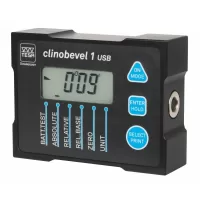 Inclinómetro, medidor localizador transportador de ángulos digital CLINOBEVEL 1 USB Mod. 5330203