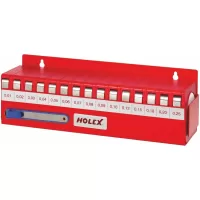 Juego de cintas lainas calibre de espesores de 0,3 a 1 mm con soporte para fijar en pared