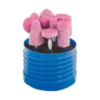 Juego de puntas montadas de piedra para esmerilado grueso, ideal para mototools, dremel o esmeril recto