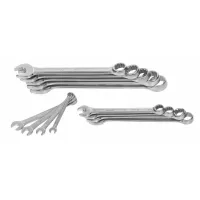 Juego de llaves combinadas disponibles en métricas (9 a 23 pzas.) o pulgadas (Modelo 13ZOLL)