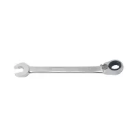Llave combinada métrica con matraca reversible acodada a 15°