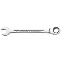 Llave combinada de matraca reversible, acodada 15° disponible de 8 a 24 mm