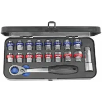 Matraca con llaves insertables 5/16-3/4 pul y 8-19 mm