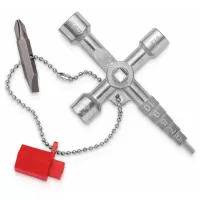 Llave universal de cruz de 4 vías para gabinete eléctrico, elevador, tren cuadrado Mod. 00 11 04
