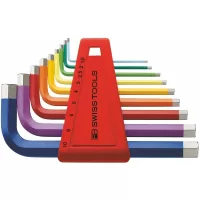 Juego de llaves Allen hexagonales, con código de color "Rainbow" mod. 210.H-5 RB (6), 210.H-6 RB (7), 210.H-10 RB (10 pzas.)