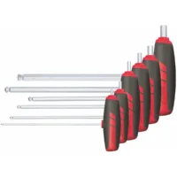 6 Desarmadores hexagonales Allen maneral en T, (3, 4, 5, 6, 8 y 10 mm)