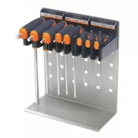 Juego 8 de desarmadores Allen hexagonales cromadoS tipo T o mariposa de 2 a 10 mm