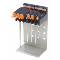 Juego de 6 desarmadores Allen mango T Mod. 627712 Tam. 3, 4, 5, 6, 8 y 10 mm con soporte Easy Fix