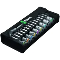 Autoclé de dados, puntas y matraca reversible 1/4" 28 piezas Mod. 05004018001