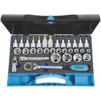 Autoclé con estuche, cuadro 1/2 pulgada, 32 piezas Mod. 954-1