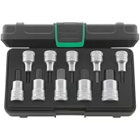 Juego de 10 dados de punta hexagonal Allen con cuadro 1/2 pulgada, de 4 a 19 mm Mod. 96031508