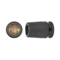 Dado de impacto de 6 puntas hexagonal, 3/8 pulgada con imán