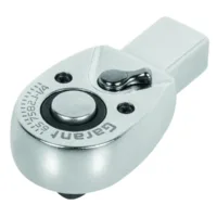 Cabezal tipo cuadro con matraca reversible para torquímetros, con expulsor