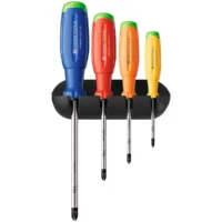 Juego 4 desarmadores de cruz Pozidriv 38243.H RB Evo SwissGrip (0,1,2,3)