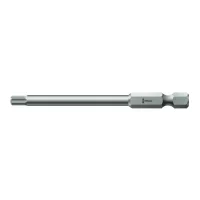 Punta para hexágono, larga, 1/4 pulgadas E 6,3 Perfil Hex-Plus con taladro
