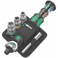 Desarmador de puntas 1/4 pulg. con matraca “Zyklop Pocket” 17 puntas ( Pozidriv, Cruz, Planos, Allen y Torx) Mod. 05004281001