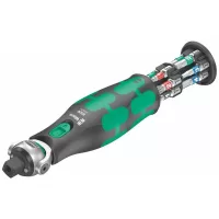 Desarmador para puntas de 1/4 de pulgada con matraca “Zyklop Pocket” con puntas Phillips, Pozidriv, Allen y Torx Mod. 05004280001