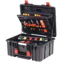 Maleta para herramientas XL 2 Trolley electric 60 piezas 45795 Protección contra agua y polvo, cierre amortiguado