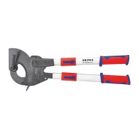 Cizallas para cables industriales de cobre y aluminio 740/800 mm² con brazo telescópico y transmisión de matraca