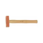 Martillo de cobre antichispa con mango de madera de nogal