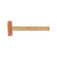 Martillo de cobre antichispa con mango de madera de nogal