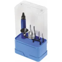 Juego de 7 piezas de rebabeadores, mango de aluminio, cuchillas s20, s100, s150, cabezal tipo avellana, y cabezal para exteriores SP1010