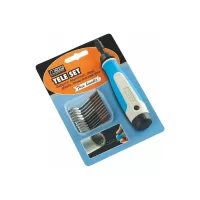 Juego de rebabeador con vástago telescópico y 10 cuchillas (5x S10 y 5x S20) Mod. NG8350