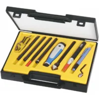 Kit de rebabeadores desbarbadores allround (rebabeadores) en caja de plástico 19 piezas