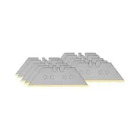10 cuchillas/navajas de repuesto para cúters, recubiertas de Titanio, forma trapezoidal, 2 a 8 veces más duración de filo