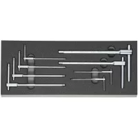 Juego de 8 llaves Allen Hexagonales triple cabeza con maneral, de 2 a 10 mm, 1204.X, incluye espuma rígida