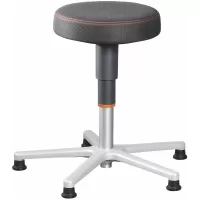 Taburete de trabajo, tejido acolchado, con patas fijas antideslizantes, baja