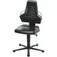 Silla de trabajo, giratoria, de espuma PU, ajustable en altura, resistente a ácidos, acolchado ergónomico, patas antideslizantes