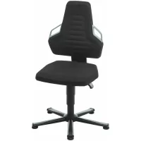 Silla giratoria de trabajo, tejido acolchado, con patines antideslizantes
