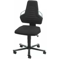 Silla giratoria de trabajo, tejido acolchado, con ruedas