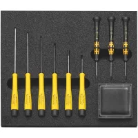 Juego de 10 desarmadores ESD antiestática Torx® y hexagonales Allen