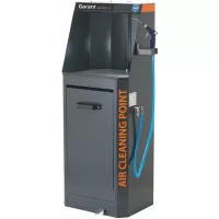 Cleaning Point Punto limpio de acero, incl. pistola de aire y recolector, con ruedas y pedal de accionamiento Precio Especial Unicas piezas - Últimas piezas, no resurtible
