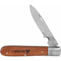 Navaja pelacables abatible con mango de madera